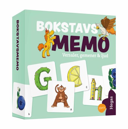 Bokstavsmemo - Versaler, gemener & ljud