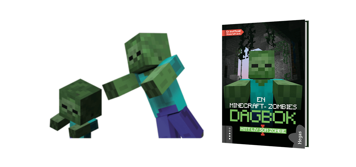 Minecraft-zombie med bok